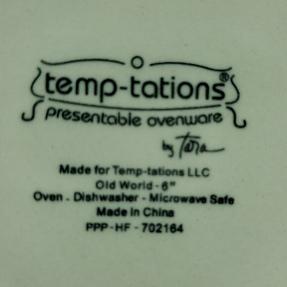 Temp-Tations Old World Green Bread Plates Dessert Appetizer Plates Saucers - Picture 5 of 8